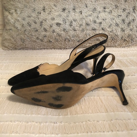 Browns Couture Black Suede Slingbacks - Picture 3 of 3